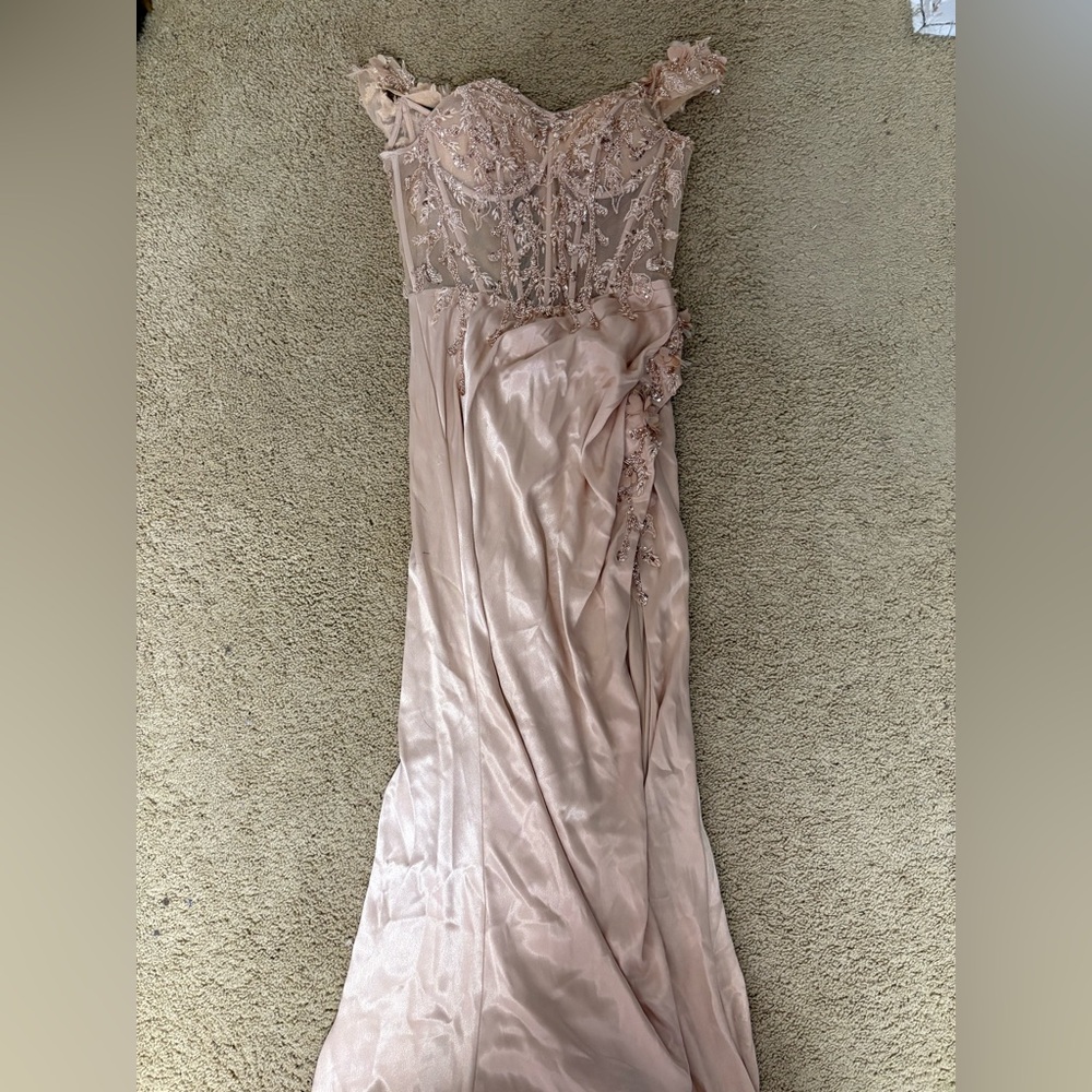 Gold Lace Maxi Dress